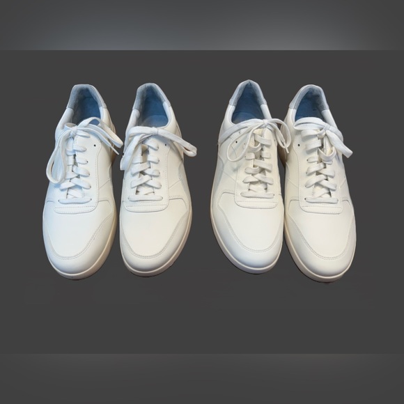 NWOB Everlane The ReLeather® Court Sneaker Off White with Gray, Size 9. - Picture 3 of 15